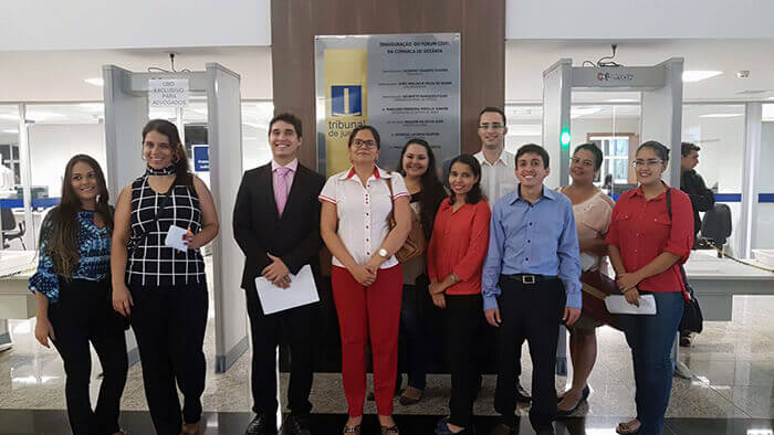 Visita estagiários NPJ - Fórum Cível de Goiânia