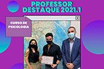Certificado para professores que se destacaram no 1° semestre de 2021